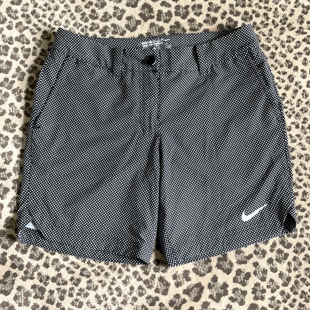 Nike Black Polka Dot Golf Shorts Size 4